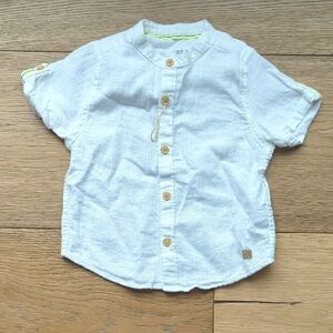 Zara | Short Sleeve White Button Down For Boys